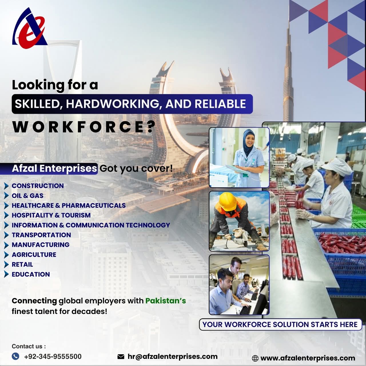 Afzal Enterprises Overseas Recruitment Agency Official Logo